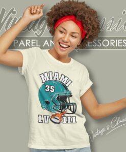 Miami Dolphins Super Bowl Lviii Helmet Women TShirt
