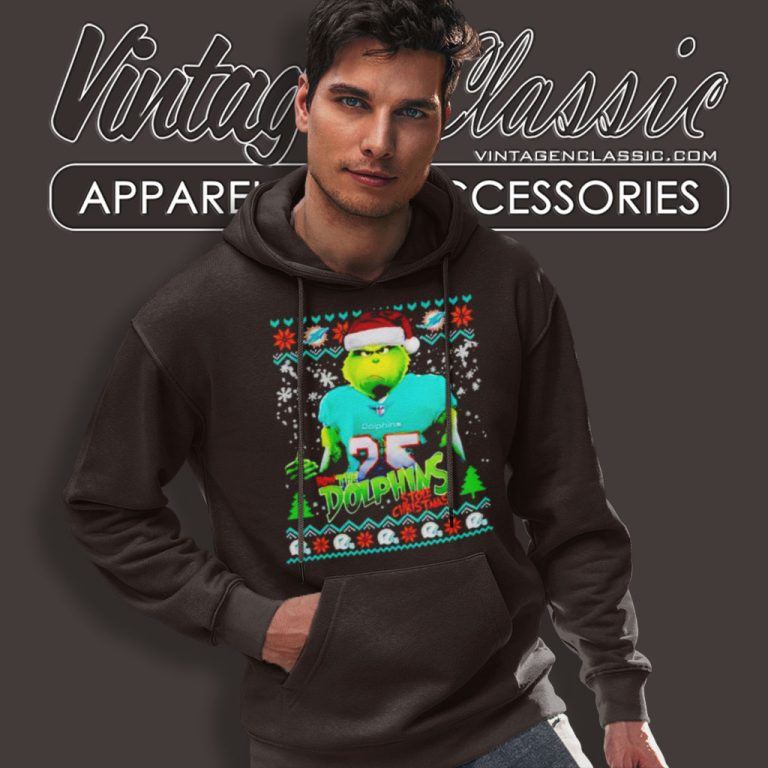 Miami Dolphins The Grinch How The Dolphins Stole Christmas Hoodie Miami Dolphins The Grinch How The Dolphins Stole Christmas Hoodie