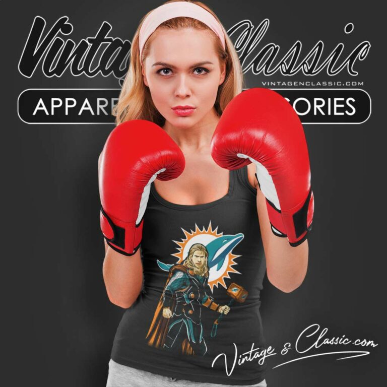Miami Dolphins Thor Superhero Avenger Tank Top Racerback Miami Dolphins Thor Superhero Avenger Tank Top Racerback