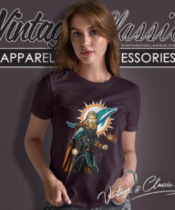 Miami Dolphins Thor Superhero Avenger Women TShirt