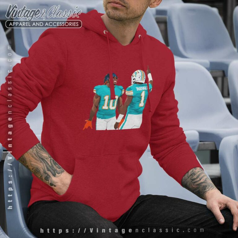 Miami Dolphins Tyreek Hill And Tua Tagovailoa Hoodie Miami Dolphins Tyreek Hill And Tua Tagovailoa Hoodie