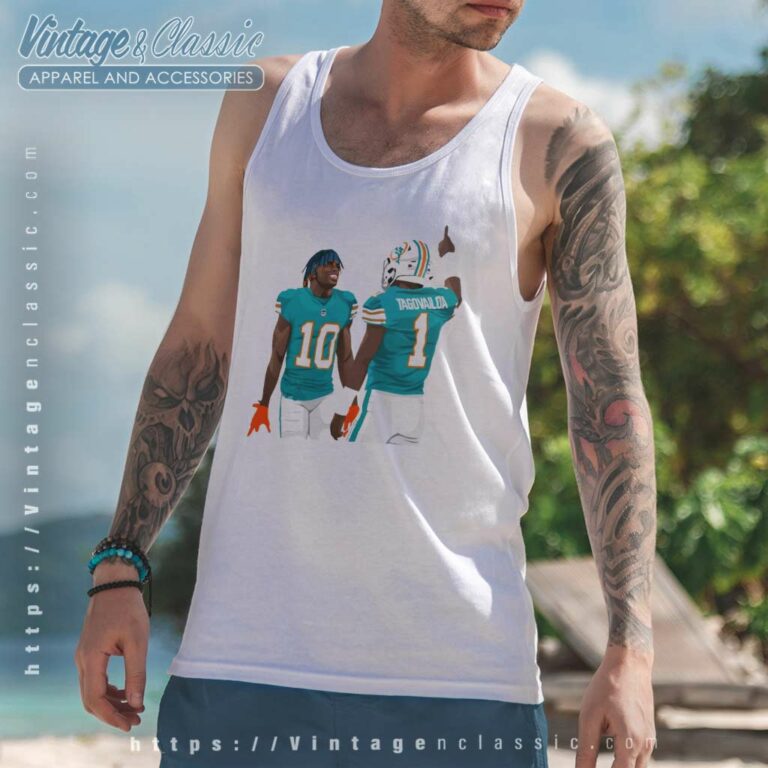 Miami Dolphins Tyreek Hill And Tua Tagovailoa Tank Top Racerback Miami Dolphins Tyreek Hill And Tua Tagovailoa Tank Top Racerback