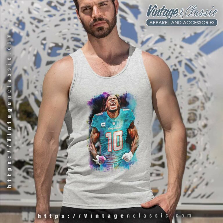 Miami Dolphins Tyreek Hill Football Tank Top Racerback Miami Dolphins Tyreek Hill Football Tank Top Racerback