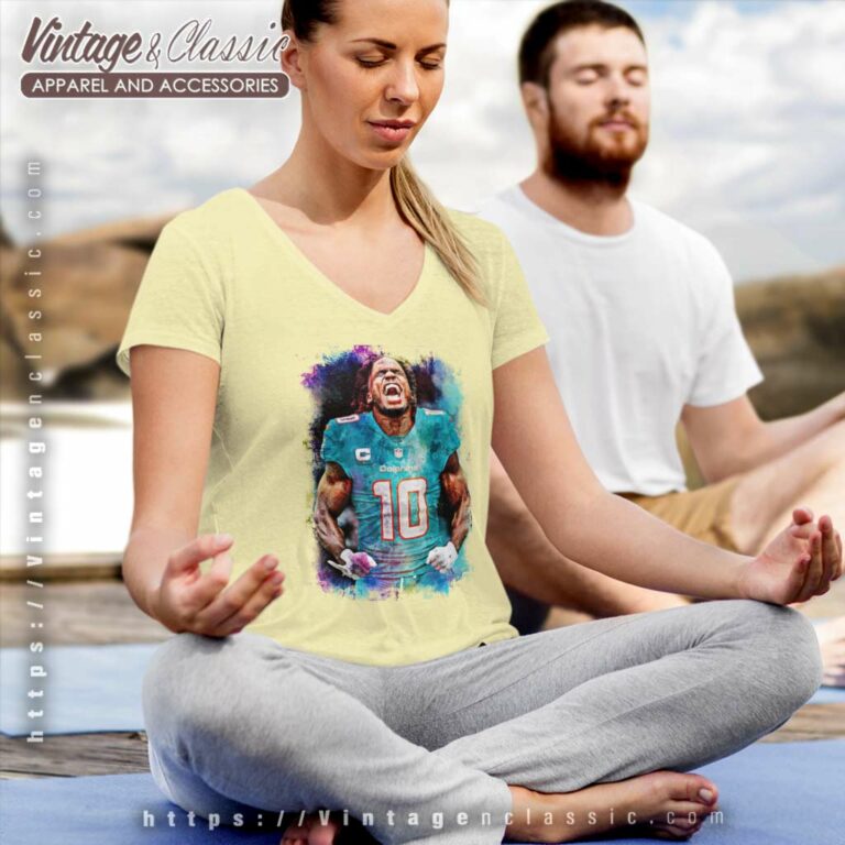 Miami Dolphins Tyreek Hill Football V Neck TShirt Miami Dolphins Tyreek Hill Football V Neck TShirt