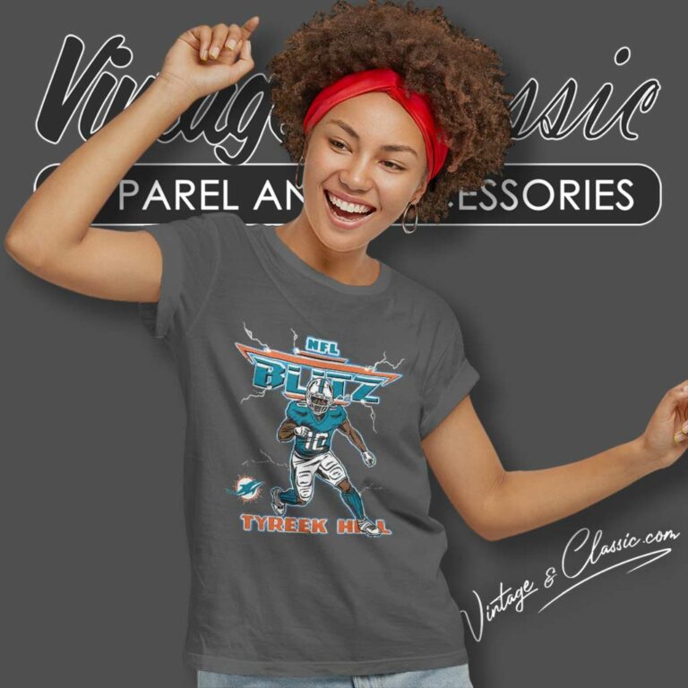 Miami Dolphins Tyreek Hill Nfl Blitz Women TShirt Miami Dolphins Tyreek Hill Nfl Blitz Women TShirt
