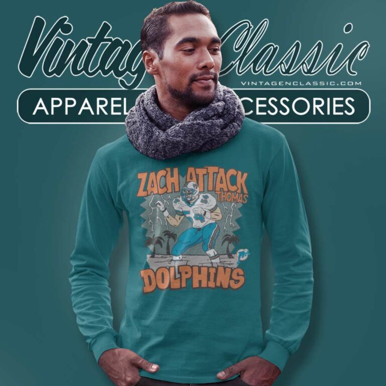 Miami Dolphins Zach Attack Thomas Long Sleeve Tee Miami Dolphins Zach Attack Thomas Long Sleeve Tee