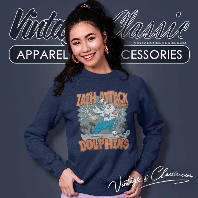 Miami Dolphins Zach Attack Thomas Sweatshirt Miami Dolphins Zach Attack Thomas Sweatshirt