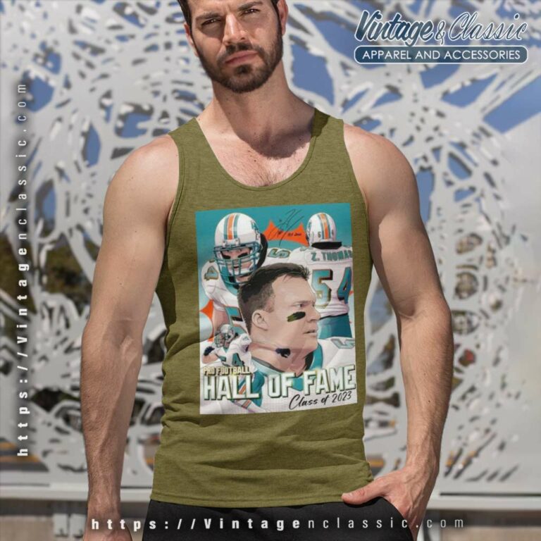 Miami Dolphins Zach Thomas 2023 Tank Top Racerback Miami Dolphins Zach Thomas 2023 Tank Top Racerback