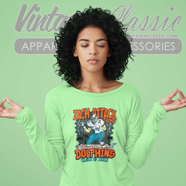Miami Dolphins Zach Thomas Class Of 2023 Long Sleeve Tee Miami Dolphins Zach Thomas Class Of 2023 Long Sleeve Tee