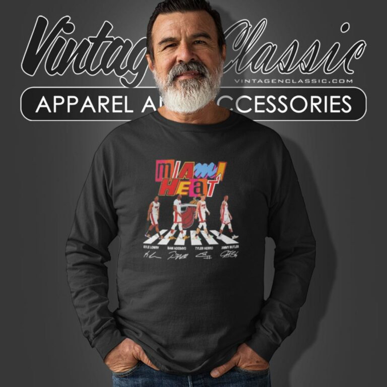 Miami Heat Abbey Road Signatures Long Sleeve Tee Miami Heat Abbey Road Signatures Long Sleeve Tee