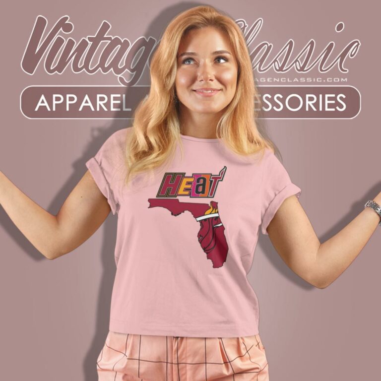 Miami Heat Basketball Map Logo Women T Shirt Miami Heat Basketball Map Logo Women T Shirt