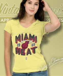 Miami Heat Court Premium V Neck TShirt