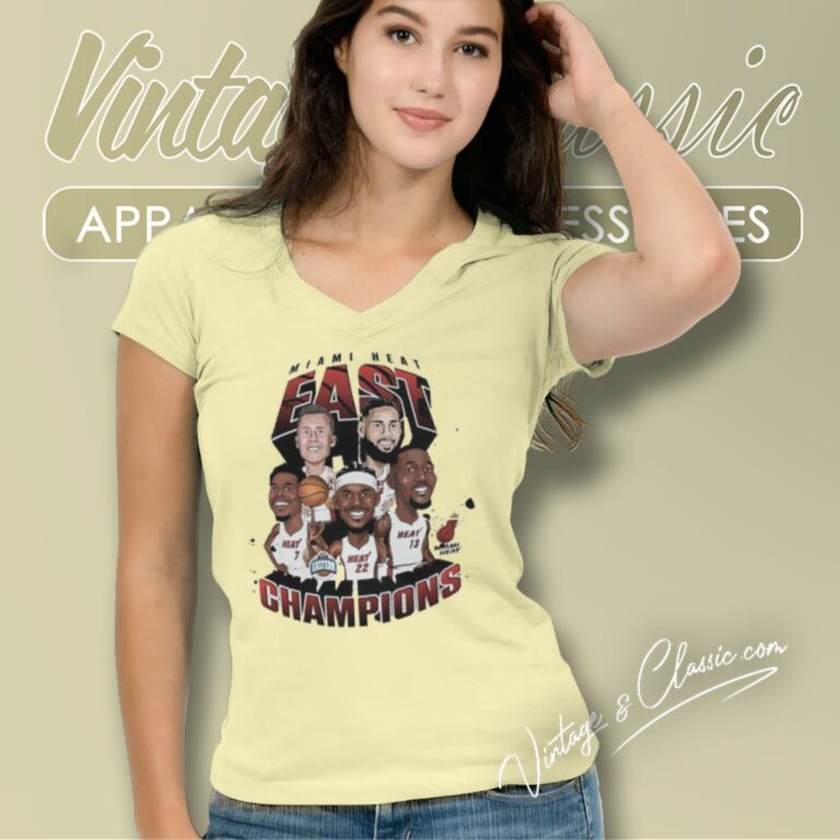 Miami Heat East Champions V Neck TShirt Miami Heat East Champions V Neck TShirt