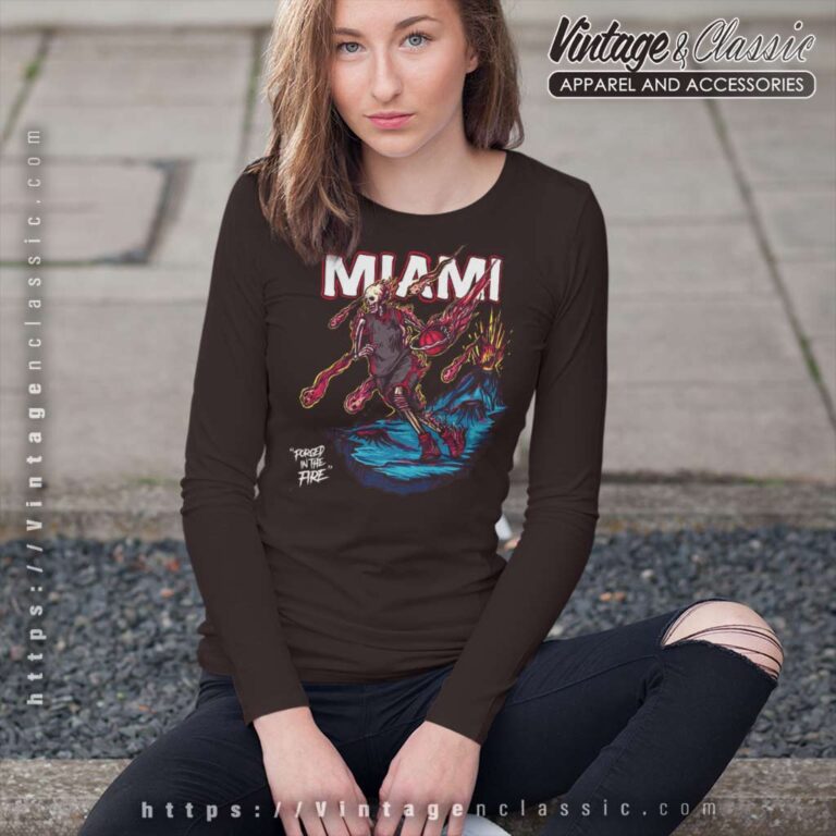 Miami Heat Forged In Fire Long Sleeve Tee Miami Heat Forged In Fire Long Sleeve Tee
