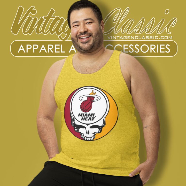 Miami Heat Grateful Dead Steal Your Face Tank Top Racerback Miami Heat Grateful Dead Steal Your Face Tank Top Racerback