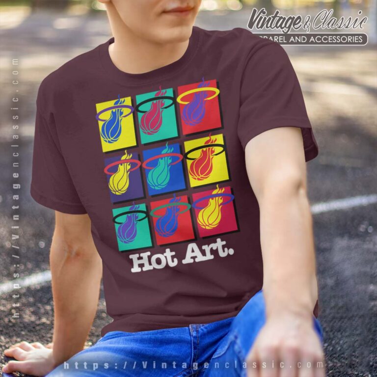 Miami Heat Hot Art Warhol Men T Shirt Miami Heat Hot Art Warhol Men T Shirt