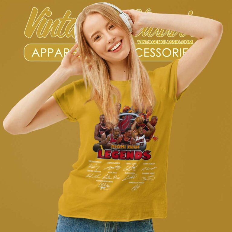 Miami Heat Legends Signatures Women TShirt Miami Heat Legends Signatures Women TShirt