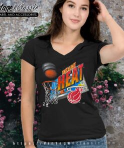 Miami Heat Logo Basketball Graphic V Neck