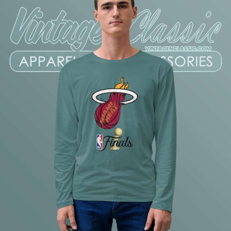 Miami Heat Nba Finals Logo Long Sleeve Tee Miami Heat Nba Finals Logo Long Sleeve Tee