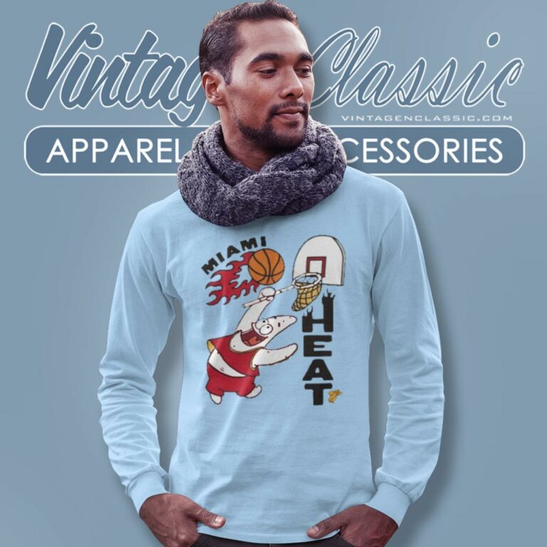 Miami Heat Patrick Spongebob Long Sleeve Tee Miami Heat Patrick Spongebob Long Sleeve Tee