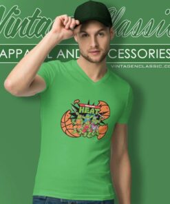Miami Heat X Teenage Mutant Ninja Turtles V Neck TShirt