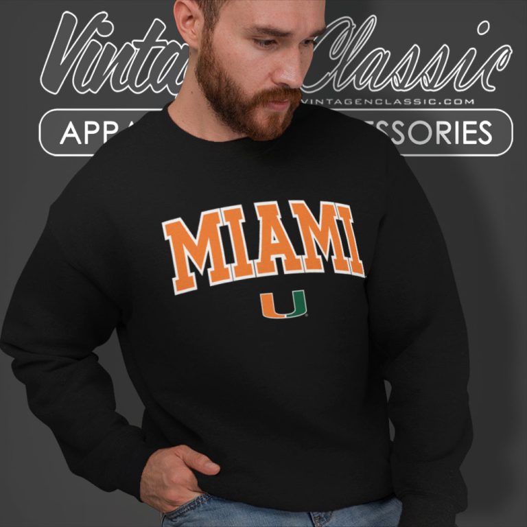 Miami Hurricanes Green Twill Arch Sweatshirt Miami Hurricanes Green Twill Arch Sweatshirt