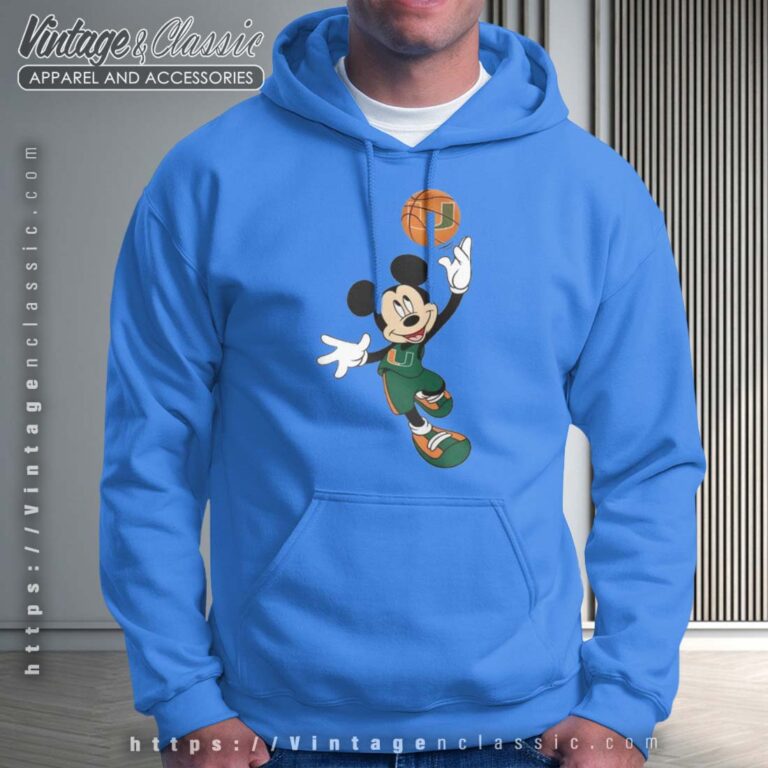 Miami Hurricanes Mickey Basketball NCAA March Madness Hoodie Miami Hurricanes Mickey Basketball NCAA March Madness Hoodie