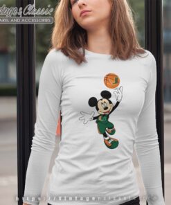 Miami Hurricanes Mickey Basketball NCAA March Madness Longsleeves