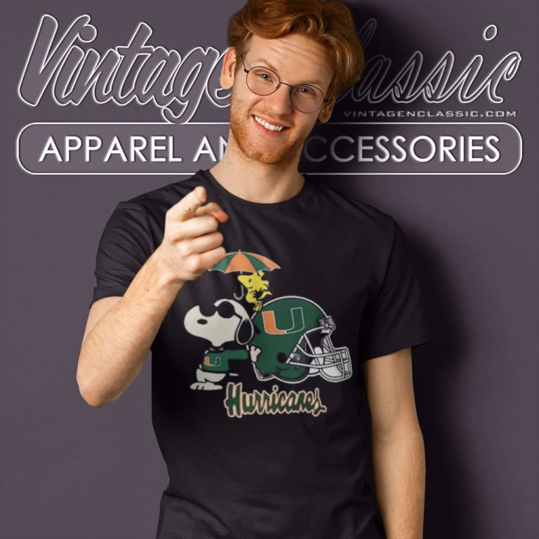 Miami Hurricanes Snoopy Happy Vacation T Shirt Miami Hurricanes Snoopy Happy Vacation T Shirt