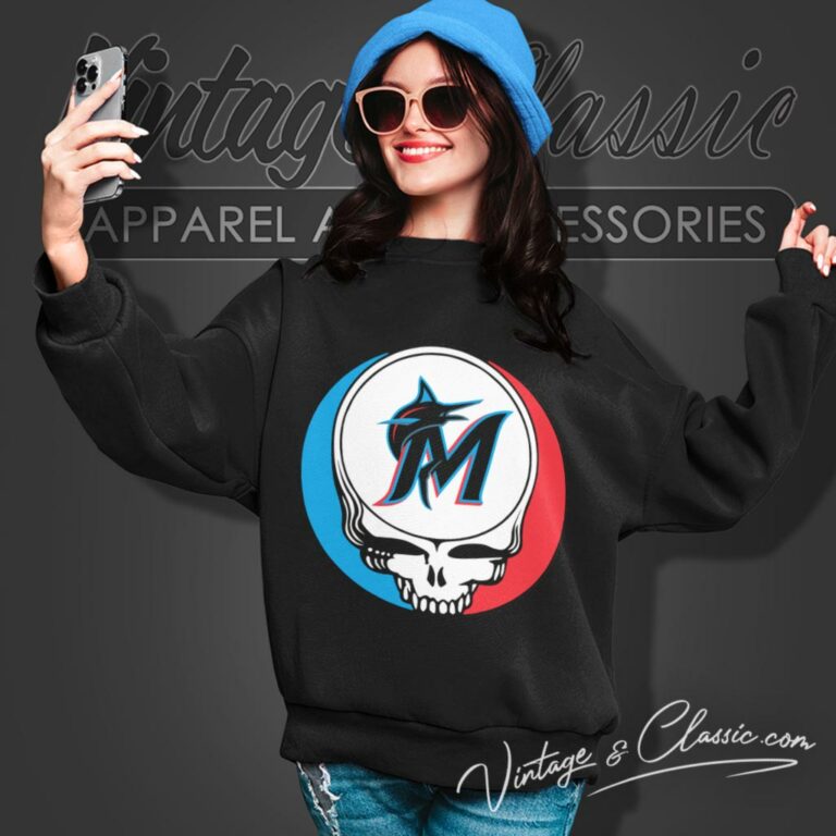 Miami Marlins Grateful Dead Steal Your Face Sweatshirt Miami Marlins Grateful Dead Steal Your Face Sweatshirt