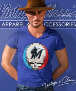 Miami Marlins Grateful Dead Steal Your Face V Neck TShirt