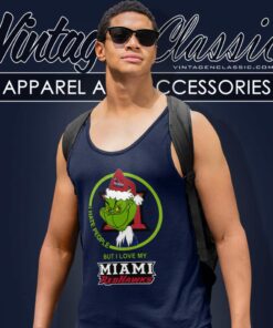 Miami Redhawks Ncaa Christmas Grinch Shirt I Hate People But I Love My Miami Redhawks Tank Top Racerback