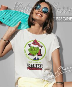 Miami Redhawks Ncaa Christmas Grinch Shirt I Hate People But I Love My Miami Redhawks Women TShirt