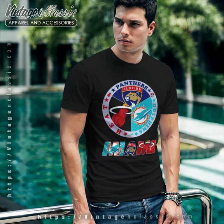 Miami Sport Team Miami Dolphins Florida Panthers And Miami Heat T Shirt Miami Sport Team Miami Dolphins Florida Panthers And Miami Heat T Shirt
