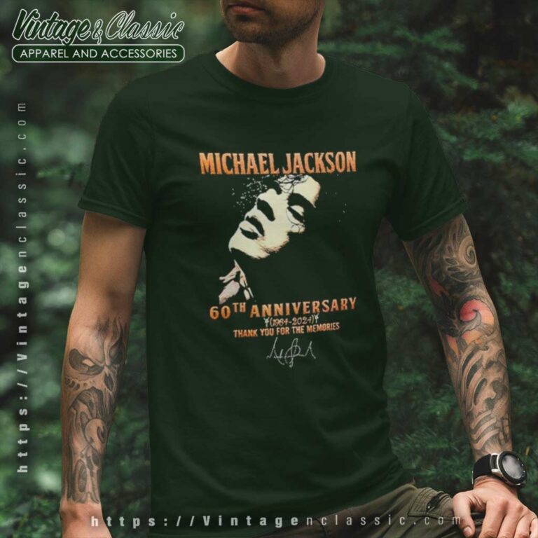Michael Jackson 60th Anniversary 1964 2024 Thank You For The Memories T Shirt Michael Jackson 60th Anniversary 1964 2024 Thank You For The Memories T Shirt