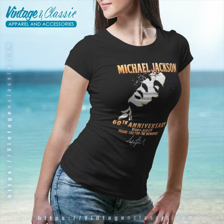 Michael Jackson 60th Anniversary 1964 2024 Thank You For The Memories Women TShirt Michael Jackson 60th Anniversary 1964 2024 Thank You For The Memories Women TShirt