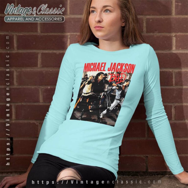 Michael Jackson Bad Photo Long Sleeve Tee Michael Jackson Bad Photo Long Sleeve Tee