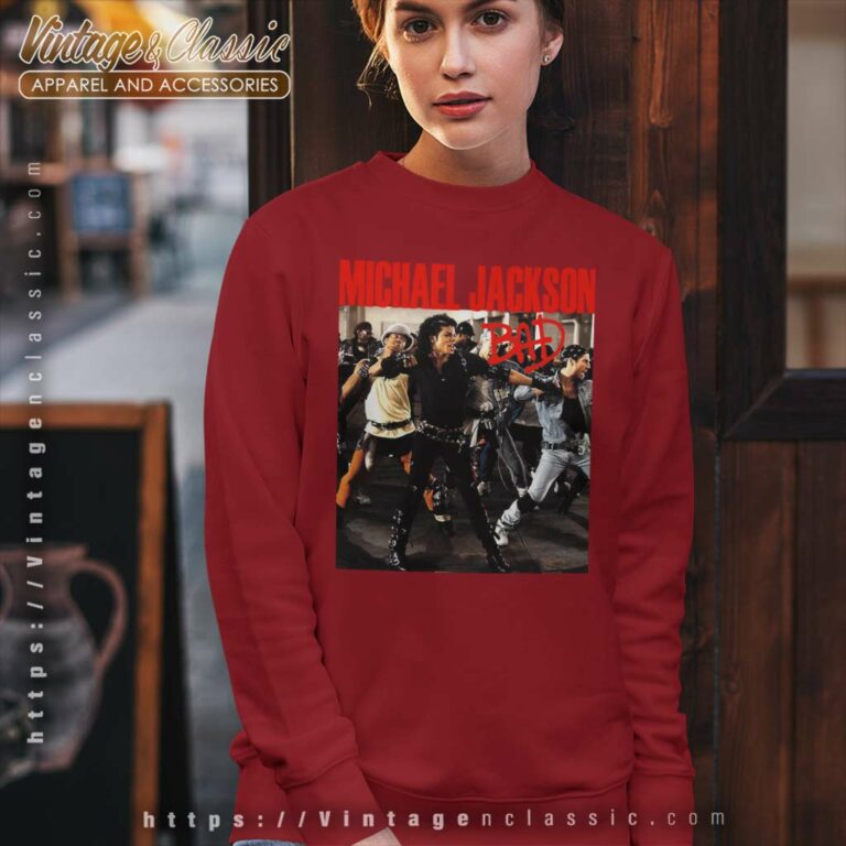 Michael Jackson Bad Photo Sweatshirt Michael Jackson Bad Photo Sweatshirt