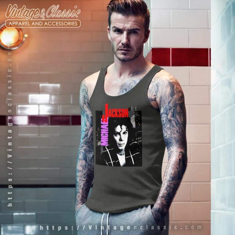 Michael Jackson Bad Tour 1988 Tank Top Racerback Michael Jackson Bad Tour 1988 Tank Top Racerback