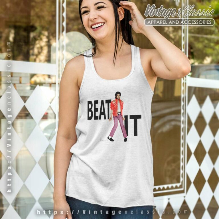 Michael Jackson Beat It Tank Top Racerback Michael Jackson Beat It Tank Top Racerback
