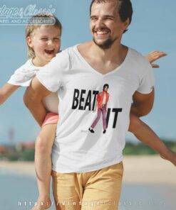Michael Jackson Beat It V Neck TShirt