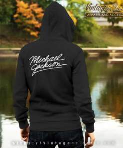 Michael Jackson Logo Backside Men Hoodie
