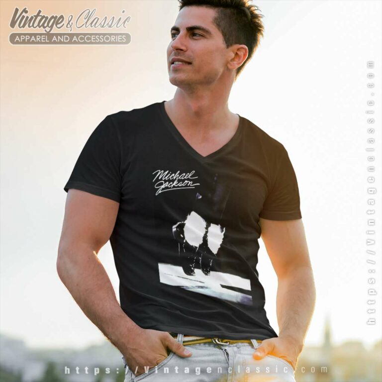 Michael Jackson Moonwalk V Neck TShirt Michael Jackson Moonwalk V Neck TShirt