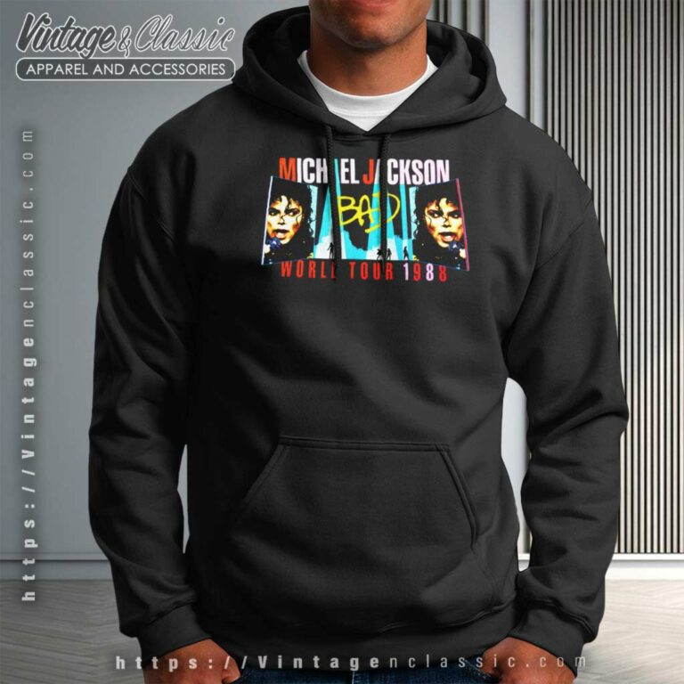 Michael Jackson Shirt Bad World Tour 1988 Hoodie Michael Jackson Shirt Bad World Tour 1988 Hoodie