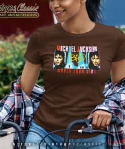 Michael Jackson Shirt Bad World Tour 1988 6 Michael Jackson Shirt Bad World Tour 1988 Women TShirt