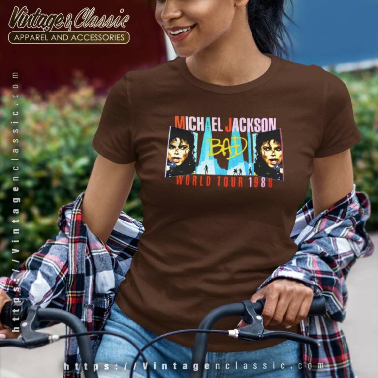 Michael Jackson Shirt Bad World Tour 1988 Women TShirt Michael Jackson Shirt Bad World Tour 1988 Women TShirt