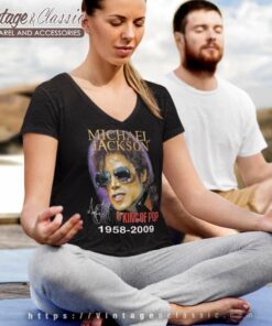 Michael Jackson Shirt King Of Pop 1958 2009 V Neck TShirt