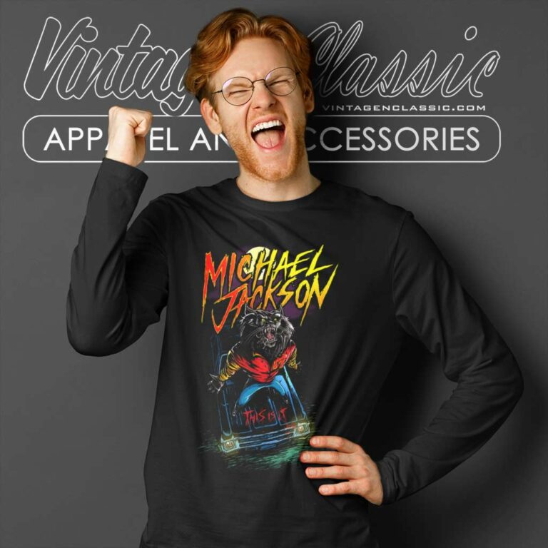 Michael Jackson Shirt Werewolf This Is It Long Sleeve Tee Michael Jackson Shirt Werewolf This Is It Long Sleeve Tee