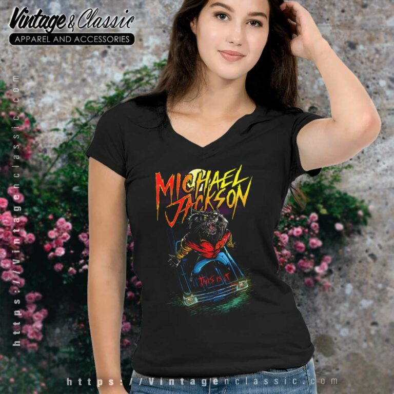 Michael Jackson Shirt Werewolf This Is It V Neck TShirt Michael Jackson Shirt Werewolf This Is It V Neck TShirt