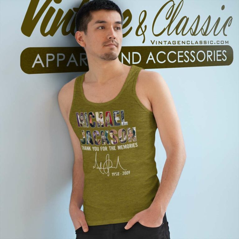 Michael Jackson Thank You For The Memories Tank Top Racerback Michael Jackson Thank You For The Memories Tank Top Racerback